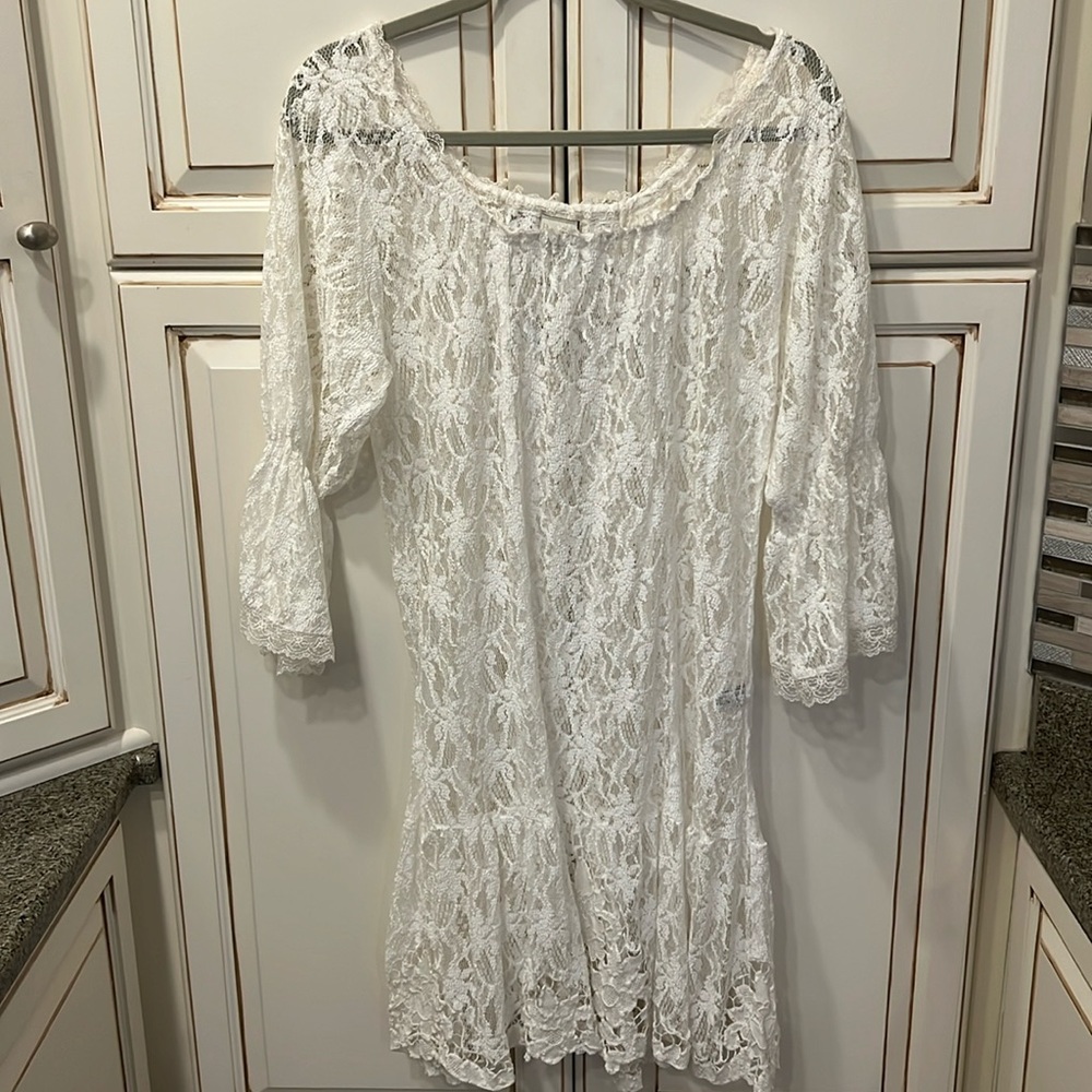 White Martina Vidal Venezia Burano Lace Dress